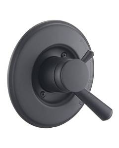 lot 6058 image: Ultrimkit Shower Trim Kit Replacement for 17 Series, Shower Cover Plate with Handle, Matte Black(Valve& Catridge Not Inclued)