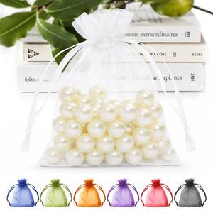 lot 6120 image: ANZNKU 50PCS White Organza Bags 3x4, Small Gift Bags Bulk for Sachet Jewelry Candy Treat, Mini Mesh Bag Drawstring Goodie Pouch for Wedding Birthday Party Favor Baby Shower & Graduation Gifts