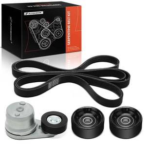 lot 6140 image: A-Premium Engine Serpentine Belt Drive Kit Compatible with Chevrolet Silverado 2500 HD 3500 HD 2014-2016 & GMC Sierra 2500 HD 3500 HD 2013-2016, 6.6L no belt