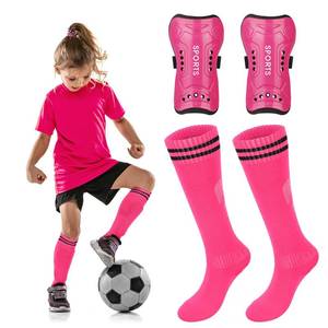 lot 6143 image: TAGVO Soccer Shin Guards and Socks for Kids Youth, Lightweight Soccer Shin Pads Protective Defender Gear for 3-5, 5-10, 10-15 Years Old Children Teen Boys Girls Sports Game