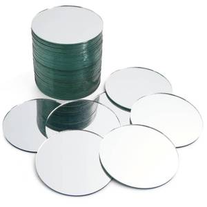 lot 6144 image: Juvale Glass Mirror Tiles for Crafts - 3 in, Round, Transparent, 50-Pack - Craft Mirrors for DIY & Home Decor