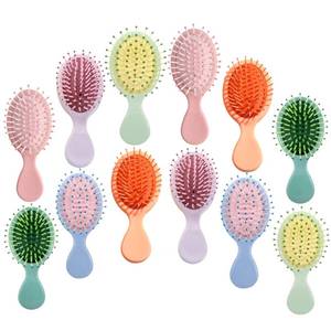 lot 6155 image: AESPAKO 12 Pack Mini Hair Brush Bulk, Wet Hair Brush for Travel, Mini Brush for Most Hair Types, Travel Brushes, Bridesmaid Gifts