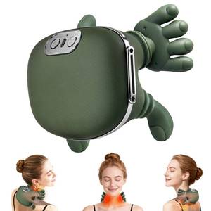 lot 6161 image: KAXLIDEN Shoulder and Neck Massager, Bionic Heated Massager, Neck Massager with Fingers, 4D Kneading Massage, Simulates a Real Palm Massage for Comfort, Relax Muscle Tension (Green)