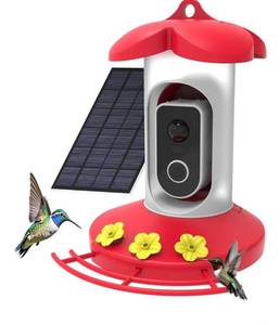 lot 6169 image: Hummingbird Feeder with 4K Camera, Smart Hummingbird Feeder 4G Camera Solar Powered