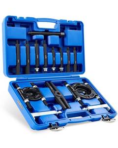 lot 6175 image: Bearing Puller Set, 5 Ton Capacity Bearing Separator, Pinion Wheel Bearing Removal Kit with 2 and 3 Jaws, Wheel Hub Axle Puller Set, Heavy Duty Bearing Splitter Tool Kit with Blue Case