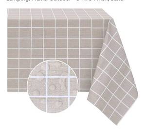 lot 6178 image: Romanstile Square Vinyl Tablecloth, 100% Waterproof Oil-Proof Checkered Plastic Table Cloth 54�54