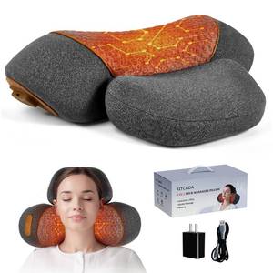lot 6184 image: KITCADA Upgraded Neck Massager Pillow, 3-in-1 Neck Massager, Traction Massage with Heat, Neck Pillow for Shoulder Pain, Deep Tissue Pain Relief,Rechargeable TheraPillow, Gifts for Mother (Graphite)
