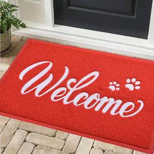 lot 6199 image: T.HENV Christmas Door Mat Outdoor, 30x17.5 Waterproof All-Season Front Door Mat Outside Entrance, All-Weather Quick Drying, Low Profile Doormat Indoor, Patio Porch Entryway Mat, Red-White