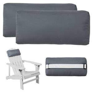 lot 6203 image: Rasugarlary Headrest Pillow for Patio Chaise Lounge Chair, Outdoor Chaise Pillows with Adjustable Elastic Stripe Head Resting Pillows for Recliner Office Chair, Dark-Gray 2 Pack