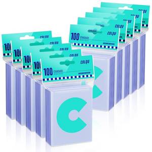 lot 6220 image: 1000ct Clear Card Sleeves for Trading Cards, Soft Baseball Sports Card Sleeves, Soft Plastic Protector Fit for MTG Game Standard Cards