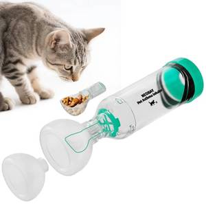 lot 6240 image: Neobay Cat Inhaler Spacer with Unique Panic Soother &amp Sensitive Breath Indicator Designed for Cats with Asthma &amp Respiratory Issues, Includes 2 Cat Inhaler Masks