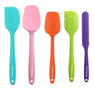 lot 6244 image: TraVisonyx 5 Pcs Silicone Spatula,Food Grade Rubber Spatula, Spatulas Silicone Heat Resistant, Used for Baking, Cooking, non Stick, Dishwasher Safe, BPA Free