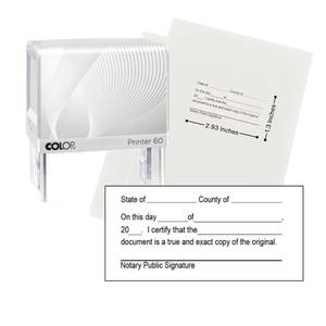 lot 6246 image: Handy Stamps Notary Certified True Copy Stamp - Professional Self-Inking Stamp for Certifying Document Copies with Crisp Impressions, Size 1 38 x 2 1516, Durable and Easy to Use