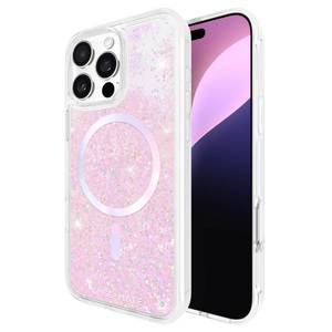 lot 6248 image: Case-Mate Soap Bubble iPhone 16 Pro Max Case Compatible with MagSafe - Liquid Glitter Phone Case with 12ft Drop Protection - Premium Magnetic Cover for iPhone 16 Pro Max - Iridescent Waterfall