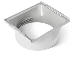 lot 6258 image: Portable Air Conditioner Exhaust Hose Connector 5.9 Inch Square Tube Adapter Exhaust Hose Coupler for Air Conditioning Exhaust Port