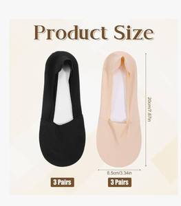 lot 6266 image: 6 Pairs No Show Socks Womens for Flats, Low Cut