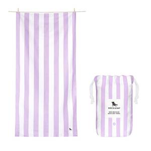 lot 6274 image: Dock & Bay Beach Towel - Quick Dry, Sand Free - Compact, Lightweight - 100% Recycled - Includes Bag - Cabana Light - Lombok Lilac - Large (160x90cm, 63x35)