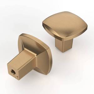 lot 6288 image: Asidrama 10 Pack Champagne Bronze Square Cabinet Knob Kitchen Cabinet Pulls Champagne Gold Cabinet Hardware Zinc Knob for Dresser Drawers