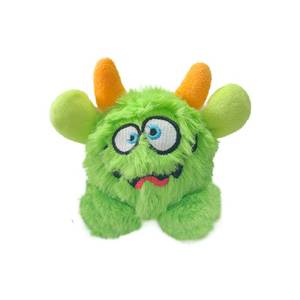 lot 6306 image: FCCUM Plush Squeaky Dog Toy Ball, Dental Care, Skin-Friendly and Soft and Relieve Stress,Dog Training Interactive Pet Cute Plush Fashionable Toy Ball (Green,Small)