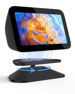 lot 6314 image: Maxonar Stand for Echo Show 5 (3rd Gen), Adjustable Tilt Swivel Stand Anti-Slip Base Strong Magnetic Compatible with 2023 Release Show 5 Smart Display & Mobile Phone 121314 with Magnetic Case- Black