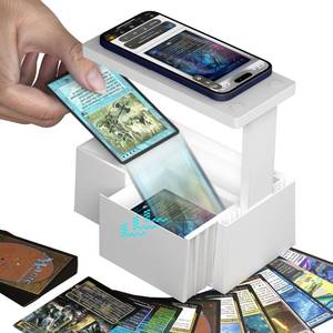 lot 6318 image: GIBOPOB MTG Card Scanner Stand for ManaBox, Adjustable Phone Holder, Sloped Tray Trading Card Scanner for Standard Size Cards, Fast Card Catalog Tool for Sleeved & Unsleeved Cards