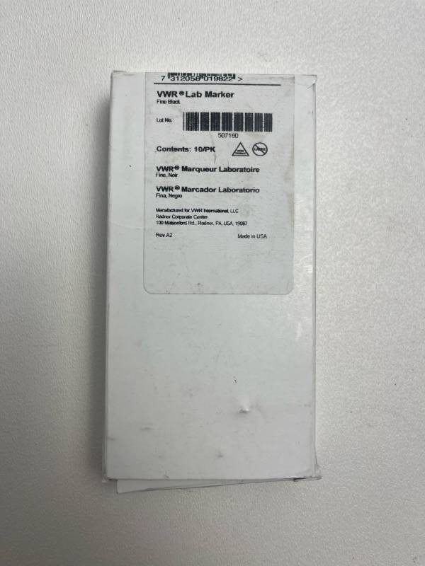 lot 71 image: VWR Lab Marker Fine Black Permanent Marker 10 Pack