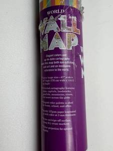 lot 107 image: Large World Wall Map with Laminated Surface