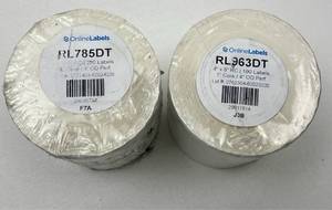 lot 120 image: OnlineLabels Thermal Transfer Label Rolls Set