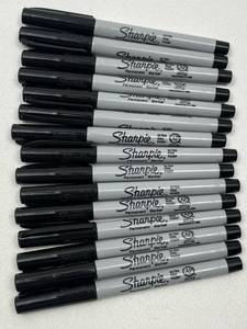 lot 127 image: Sharpie Ultra Fine Point Permanent Markers Black Set of 16
