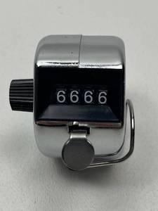 lot 142 image: Chrome Hand Tally Counter with 4-Digit Display