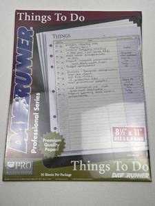 lot 155 image: Day Runner To Do List Planner Pages 30 Sheets