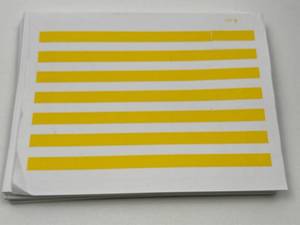 lot 157 image: Yellow Striped Adhesive Decal Sticker Sheets