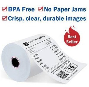lot 15373 image: Alliance Imaging Products 2-516 x 400 1-Ply Thermal Paper POS Rolls, Carton of 12 Rolls