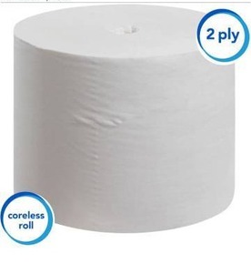 lot 15378 image: Scott 07001 Extra Soft Coreless 2 Ply Standard Roll Bathroom Tissue, 21 Rolls