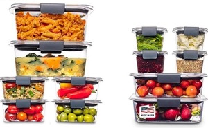 lot 15382 image: Rubbermaid Brilliance BPA-Free Food Storage 22 Containers