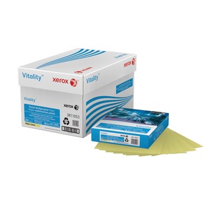 lot 15433 image: Xerox Vitality Multi-Use Printer And Copy Paper, 9 Yellow Reams, 1 White Ream, Letter, 8.5  x 11
