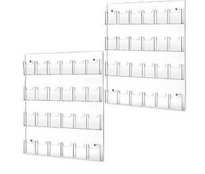lot 15455 image: Weysat Acrylic Brochure Pamphlet Holder, 2 Pack