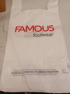 lot 15485 image: Famous Footwear Shopping Bags Bulk Lot Approximately 1,144 Bags
