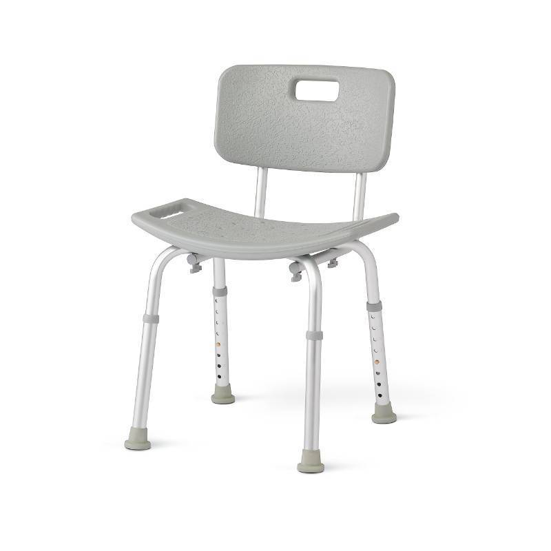 lot 62077 image: Medline Bath Chair, Bench, Seat, Stool for Disabled, Seniors & Elderly Bathroom Transfer Inside ShowerTubBathtub 400 Lbs. Capacity, Gray
