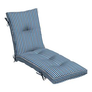 lot 18000 image: Arden Plush Modern Tufted Polyfill Chaise Cushion, 22 x 76, Arden x Alexandra Kay Collection, Water Repellent, Fade Resistant, Striped for the Heart