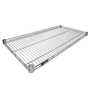 lot 18002 image: Nexel Additional Wire Shelf for Wire Shelving Units, 600-800 lb Capacity, 18W x 54L, Chrome Finish one shelf