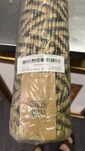 lot 18008 image: Woven Natural Fiber Area Rug with Geometric Pattern