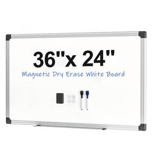 lot 62162 image: Scribanx Magnetic White Board 36 x 24 for Wall, Dry Erase Board for Home Office, School, Study Room  Silver Aluminum Frame, 2 Markers, 4 Magnets, Included Eraser
