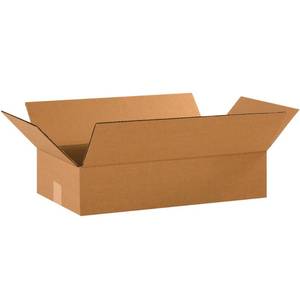 lot 61153 image: BOX USA Shipping Boxes Flat 18L x 10W x 4H 25-Pack - Corrugated Cardboard Box for Moving, Mailing, Packing, Packaging and Storage