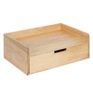 lot 61163 image: Kate and Laurel Kitt Modern Floating Wall Shelf, 18 x 6.5 x 12, Natural, Wood Shelf for Storage and Display
