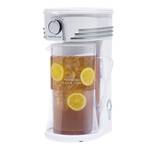 Nostalgia 3-Quart Iced Tea & Coffee Brewing System With Double-Insulated Pitcher, Strength Selector & Infuser Chamber, Also Perfect For Lattes, Lemonade, Flavored Water, White Powers On