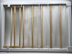 lot 120 image: Wall Mounted Laundry Drying Rack with Wooden Rods