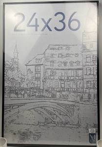lot 123 image: 24x36 inch Poster Frames 3 pack