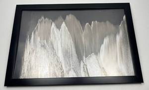 lot 128 image: Black and White Mountain Landscape Framed Artwork