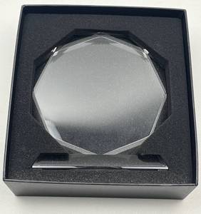 lot 132 image: Crystal Glass Award Plaque with Stand